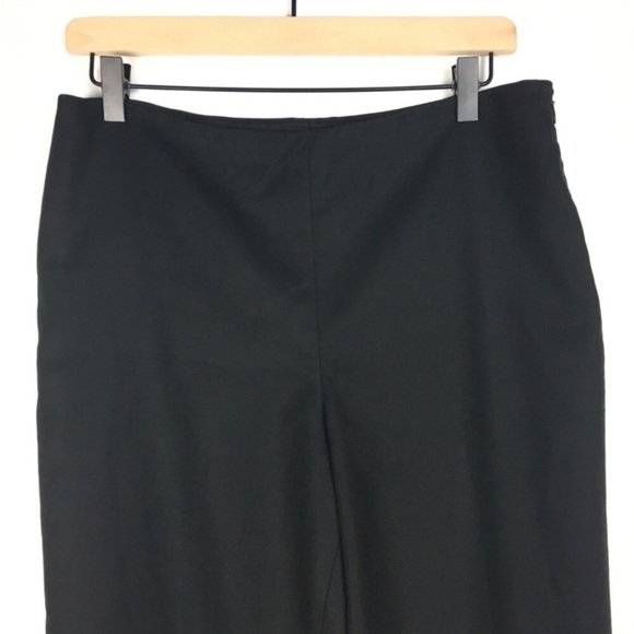 ANN TAYLOR Pants Classic Black Straight Leg Trousers Flat Front Capsule Size 6 - Picture 2 of 8